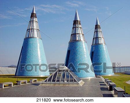 Cone and pyramid shaped sculptures on roof garden at museum, Exhibition and Art Museum of Germany, Bonn, North Rhine-Westphalia, Germany View Large Photo Image Stock Image - Cone and pyramid shaped sculptures on roof garden at museum, Exhibition and Art Museum of Germany, Bonn, North Rhine-Westphalia, Germany . Fotosearch