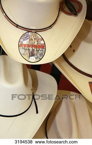 Cowboy hats in a gift shop, Clovis, New Mexico, USA, close-up View Large Photo Image Stock Photo - Cowboy hats in a gift shop, Clovis, New Mexico, USA, close-up . Fotosearch