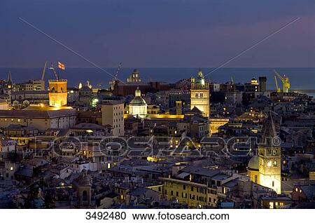 Stock Image - Cty view, Genoa, Liguria, Italy, Europe . Fotosearch