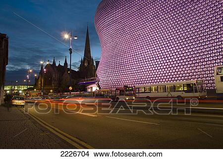 Departmental store with church in background, Selfridges, St. Martin's Church, Birmingham, England View Large Photo Image Picture - Departmental store with church in background, Selfridges, St. Martin's Church, Birmingham, England . Fotosearch