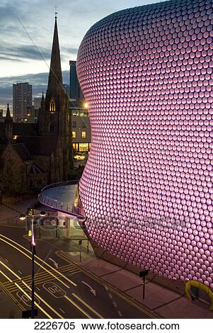 Departmental store with church in background, Selfridges, St. Martin's Church, Birmingham, England View Large Photo Image Stock Photography - Departmental store with church in background, Selfridges, St. Martin's Church, Birmingham, England . Fotosearch