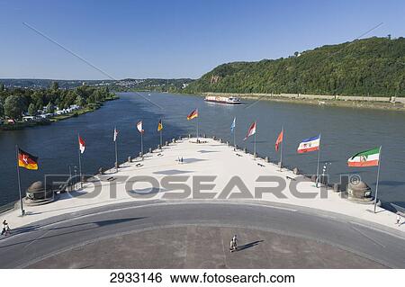Stock Photograph - Deutsches Eck, Germany . Fotosearch
