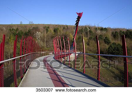 Stock Photo - Dragon bridge at the Halde Hoheward, Recklinghausen, Germany . Fotosearch