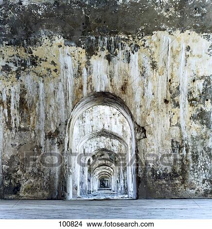 Picture - Empty archway of castle, San Juan De Ulua, Veracruz, Mexico . Fotosearch