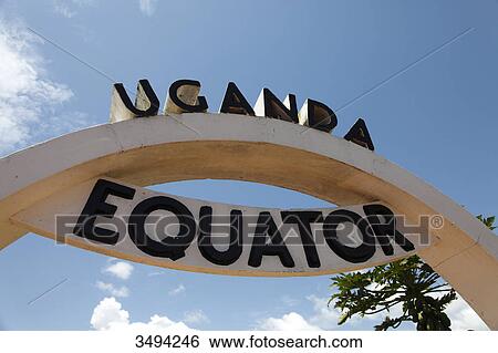 Stock Photograph - Equator memorial, Uganda, East Africa, AFrica . Fotosearch