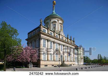 Facade of city hall, Potsdam, Brandenburg, Germany View Large Photo Image Stock Image - Facade of city hall, Potsdam, Brandenburg, Germany . Fotosearch
