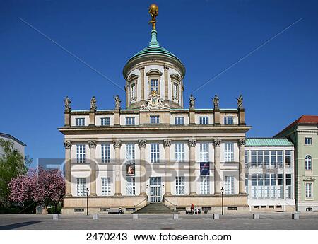 Facade of city hall, Potsdam, Brandenburg, Germany View Large Photo Image Stock Image - Facade of city hall, Potsdam, Brandenburg, Germany . Fotosearch