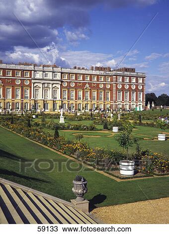 Facade of Hampton Court Palace, London, France, Europe View Large Photo Image Stock Image - Facade of Hampton Court Palace, London, France, Europe . Fotosearch