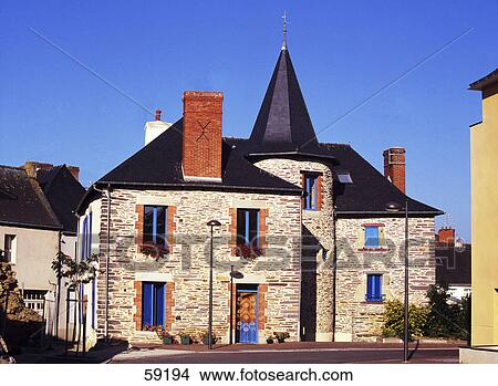 Facade of house, Morbihan, Brittany, France, Europe View Large Photo Image Picture - Facade of house, Morbihan, Brittany, France, Europe . Fotosearch