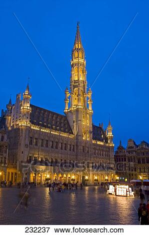 Facade of palace, Grand Palace, Brussels, Belgium View Large Photo Image Stock Photo - Facade of palace, Grand Palace, Brussels, Belgium . Fotosearch