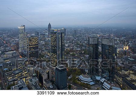 Stock Photo - Financial district, Frankfurt am Main, Hesse, Germany . Fotosearch