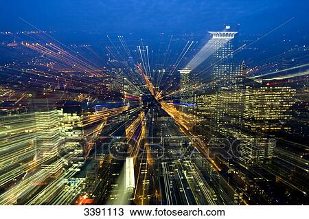 Financial district in the evening, Frankfurt am Main, Hesse, Germany View Large Photo Image Stock Image - Financial district in the evening, Frankfurt am Main, Hesse, Germany . Fotosearch