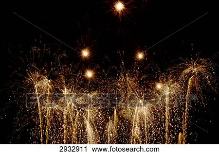 Stock Image - fireworks, night shot . Fotosearch