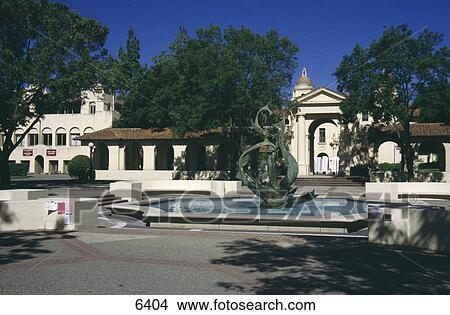 Picture - Fountain in University campus, Stanford University, California, USA . Fotosearch