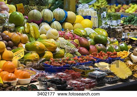 Fruit stall, Kleinmarkthalle, Frankfurt am Main, Hesse, Germany View Large Photo Image Stock Photo - Fruit stall, Kleinmarkthalle, Frankfurt am Main, Hesse, Germany . Fotosearch