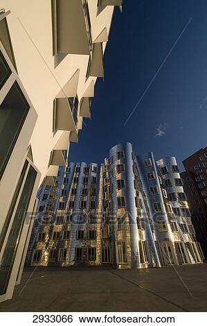 Stock Photograph - Gehry buildings, Duesseldorf, Germany . Fotosearch