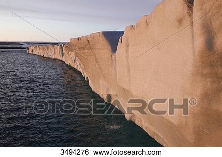 Stock Photograph - Glacier Brasvellbreen, Spitsbergen, Norway, Europe . Fotosearch
