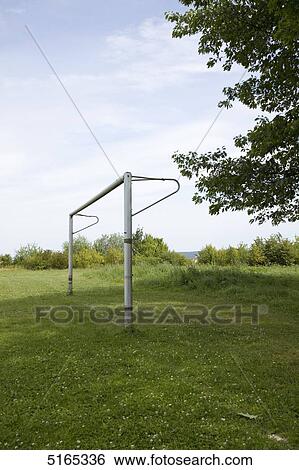 Stock Photograph - Goal on soccer field . Fotosearch