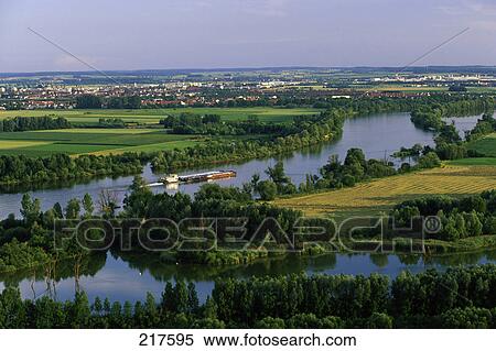 High angle view of boat in river, Danube River, Regensburg, Bavaria, Germany View Large Photo Image Stock Photography - High angle view of boat in river, Danube River, Regensburg, Bavaria, Germany . Fotosearch