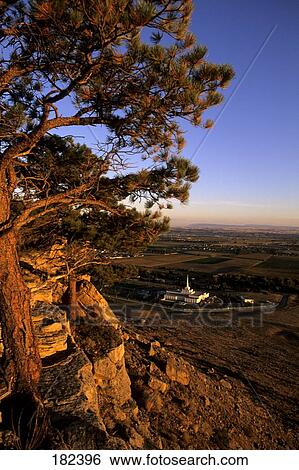 High angle view of church, Billings Montana Temple, Billings, Montana, USA View Large Photo Image Stock Photograph - High angle view of church, Billings Montana Temple, Billings, Montana, USA . Fotosearch