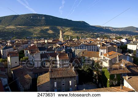 High angle view of city, Millau, Aveyron, Midi-Pyrenees, France View Large Photo Image Stock Image - High angle view of city, Millau, Aveyron, Midi-Pyrenees, France . Fotosearch