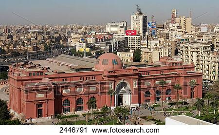 High angle view of museum in city, Egyptian Museum, Cairo, Egypt View Large Photo Image Stock Image - High angle view of museum in city, Egyptian Museum, Cairo, Egypt . Fotosearch