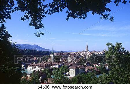 High angle view of town, Berne, Switzerland View Large Photo Image Stock Photograph - High angle view of town, Berne, Switzerland . Fotosearch