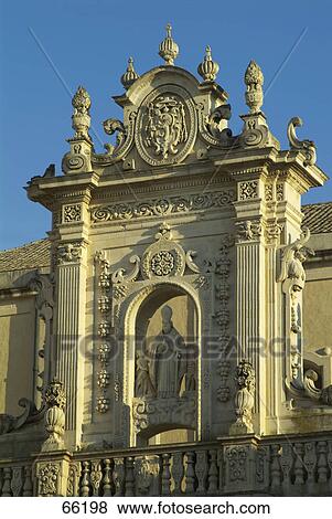 Stock Photo - High section view of church, Basilica Di Santa Croce, Lecce, Apulia, Italy . Fotosearch