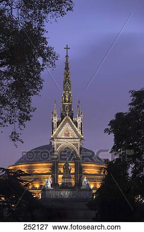 Stock Photo - High section view of entertainment building, Royal Albert Hall, London, England . Fotosearch