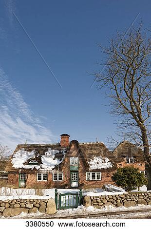 House in winter, Sylt, Schleswig-Holstein, Germany View Large Photo Image Stock Image - House in winter, Sylt, Schleswig-Holstein, Germany . Fotosearch