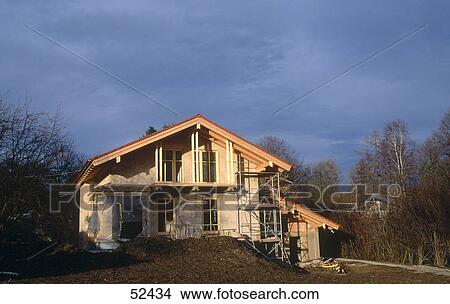 Picture - House under construction, Germany . Fotosearch