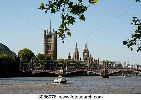 Stock Photo - houses of parliament and Big ben, europe, uk, england, london . Fotosearch