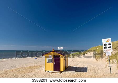 Hut and sign on the beach, Wenningstedt-Braderup, Sylt, Germany View Large Photo Image Stock Image - Hut and sign on the beach, Wenningstedt-Braderup, Sylt, Germany . Fotosearch