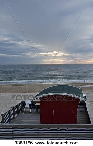 Hut on the beach of Kampen, Sylt, Germany, elevated view View Large Photo Image Stock Photograph - Hut on the beach of Kampen, Sylt, Germany, elevated view . Fotosearch