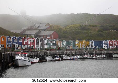 Huts and boats at fog, Helgoland, Germany View Large Photo Image Picture - Huts and boats at fog, Helgoland, Germany . Fotosearch