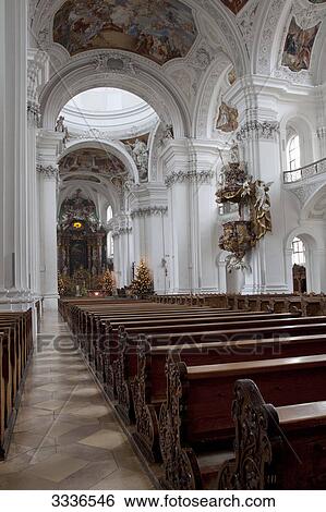 Interior view of St. Martin church, Weingarten, Germany View Large Photo Image Stock Photograph - Interior view of St. Martin church, Weingarten, Germany . Fotosearch