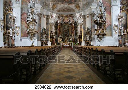 Interiors of abbey, Ottobeuren Abbey, Bavaria, Germany View Large Photo Image Stock Image - Interiors of abbey, Ottobeuren Abbey, Bavaria, Germany . Fotosearch