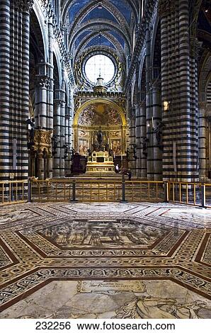 Stock Photograph - Interiors of cathedral, Sienna, Tuscany, Italy . Fotosearch