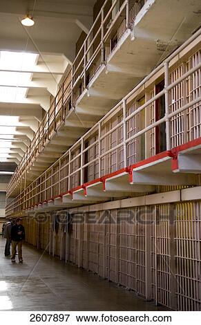 Interiors of prison, Alcatraz Island, San Francisco Bay, California, U. S View Large Photo Image Stock Photo - Interiors of prison, Alcatraz Island, San Francisco Bay, California, U. S . Fotosearch