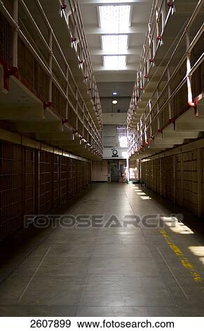 Interiors of prison, Alcatraz Island, San Francisco Bay, California, U. S View Large Photo Image Stock Photo - Interiors of prison, Alcatraz Island, San Francisco Bay, California, U. S . Fotosearch