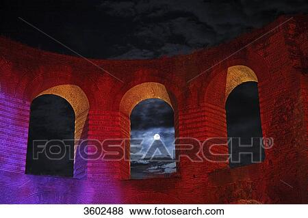 Kaiserthermen at night, Trier, Germany View Large Photo Image Stock Photo - Kaiserthermen at night, Trier, Germany . Fotosearch