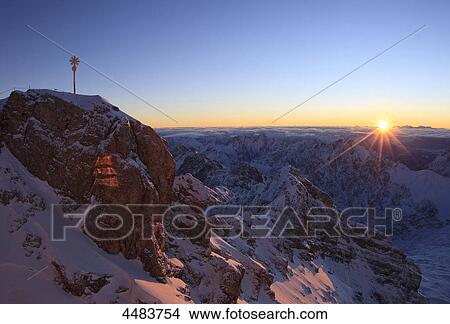Picture - Karwendel mountains and Wetterstein mountains, Bavaria, Germany, Europe . Fotosearch
