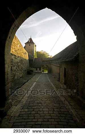 Kobolzellertor, Rothenburg ob der Tauber, Germany View Large Photo Image Stock Photo - Kobolzellertor, Rothenburg ob der Tauber, Germany . Fotosearch