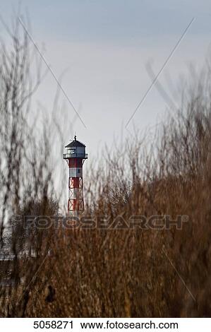 Stock Image - Lighthouse, Wittenbergen, Hamburg, Germany, Europe . Fotosearch