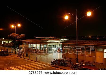 Lit up lampposts at port, Venice, Italy View Large Photo Image Stock Photograph - Lit up lampposts at port, Venice, Italy . Fotosearch