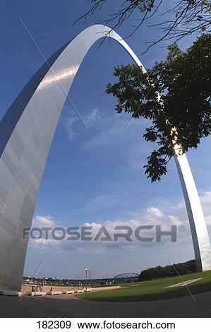 Stock Photo - Low angle view of arch, Gateway Arch, St. Louis, Missouri, USA . Fotosearch