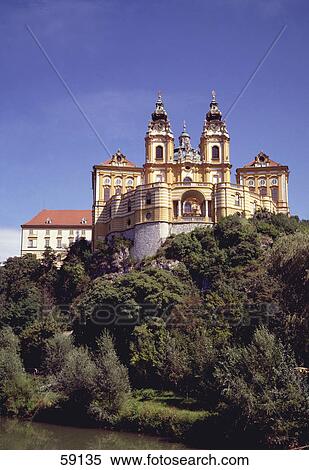 Low angle view of church, Melk Abbey, Wachau Valley, Austria, Europe View Large Photo Image Stock Photography - Low angle view of church, Melk Abbey, Wachau Valley, Austria, Europe . Fotosearch