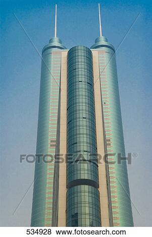 Stock Photo - Low angle view of commercial building, Di Wang Commercial Building, Shun Hing Square, Shenzhen, Guangdong Province, China . Fotosearch