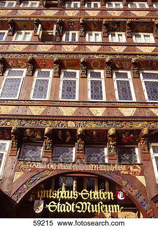 Stock Photography - Low angle view of museum, Hildesheim, Saxony, Germany, Europe . Fotosearch