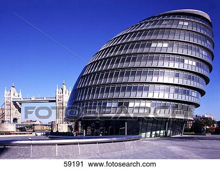 Low angle view of New City Hall, London, France, Europe View Large Photo Image Stock Image - Low angle view of New City Hall, London, France, Europe . Fotosearch